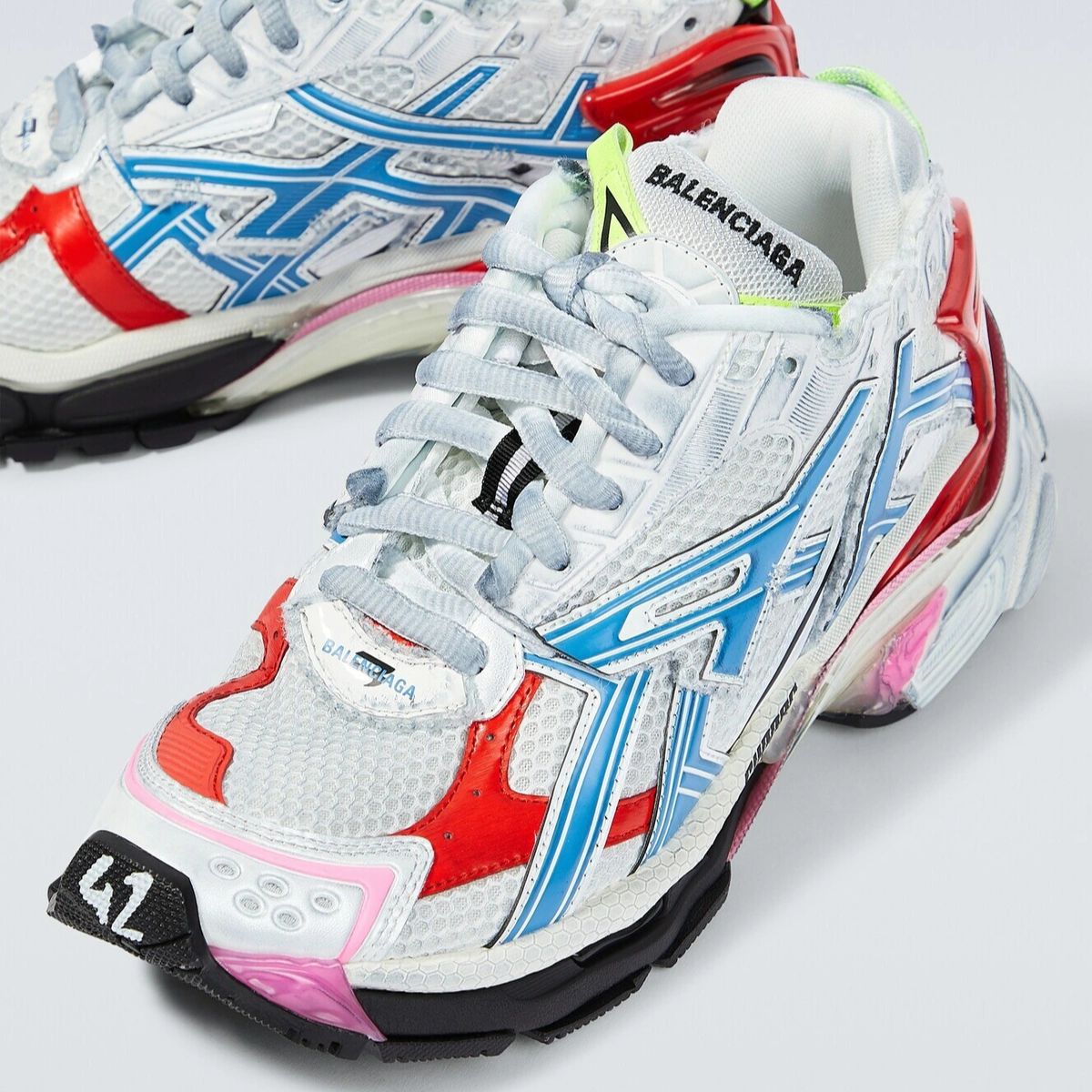 Balenciaga Runner White Red Blue Pink