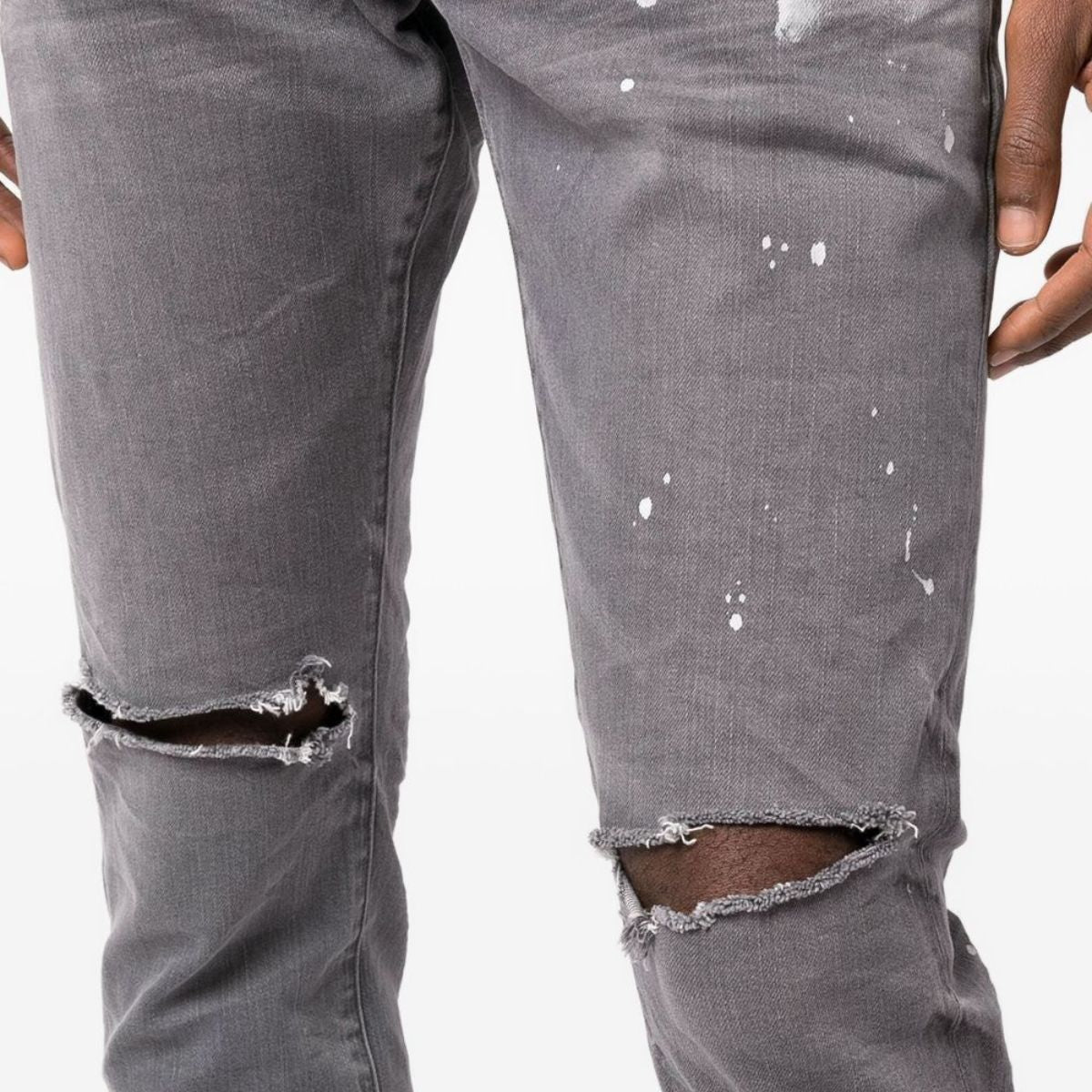 Purple Brand Jeans Grey And Paint Splatters