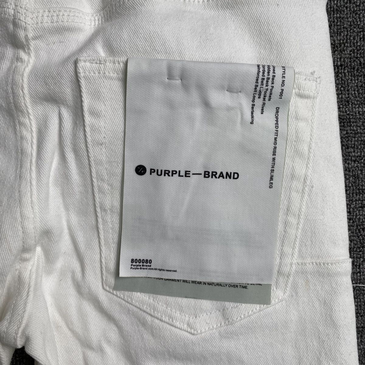 Purple Brand Jeans White With Colorful Splashes