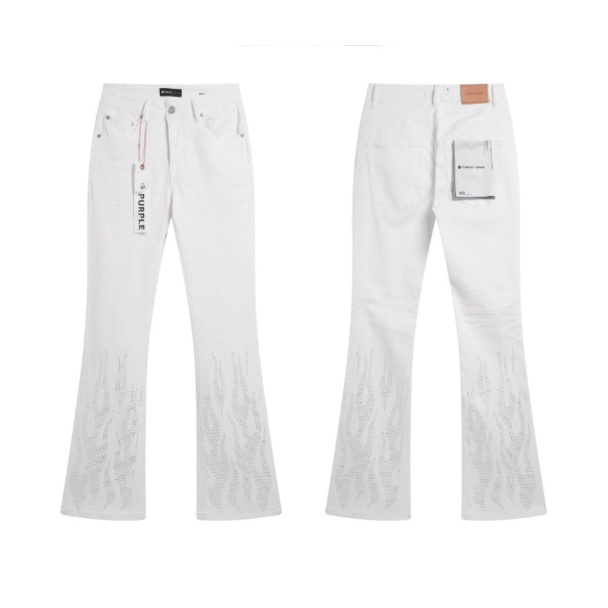 Purple Brand Jeans Flare White Fire