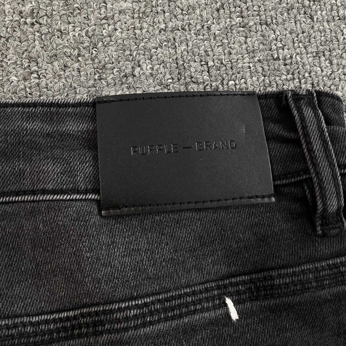 Purple Brand Jeans Flare Black Splashes White