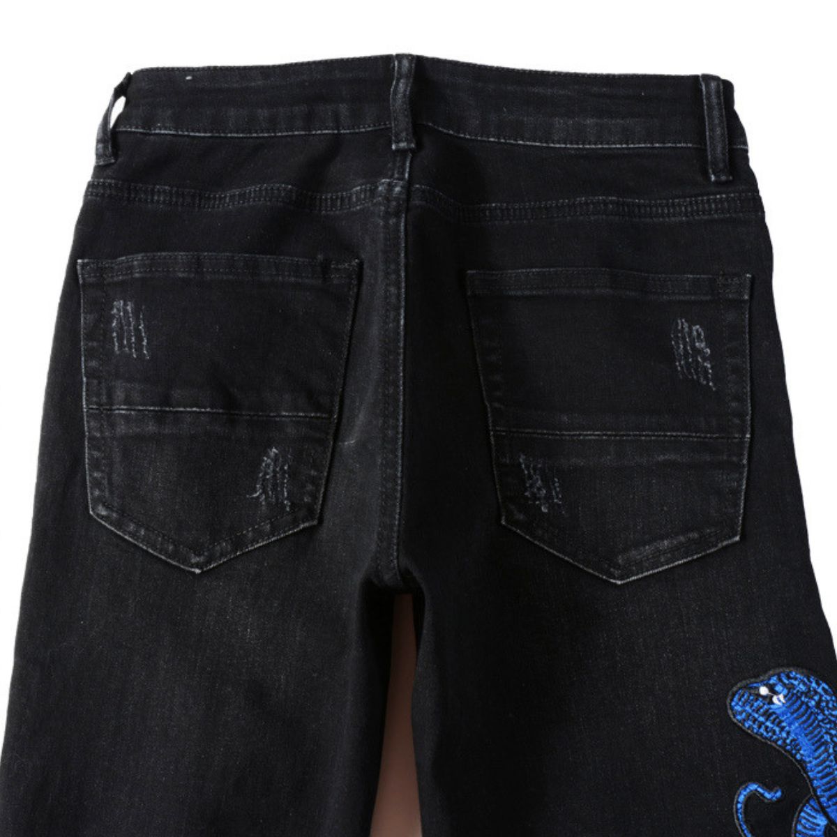Amiri Jeans Black Snake Blue