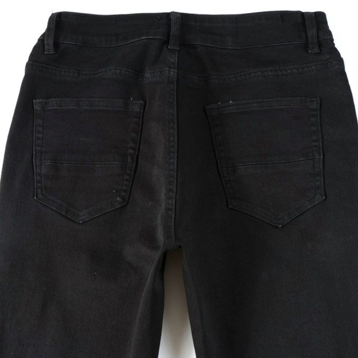 Slim Fit Jeans Black Leather