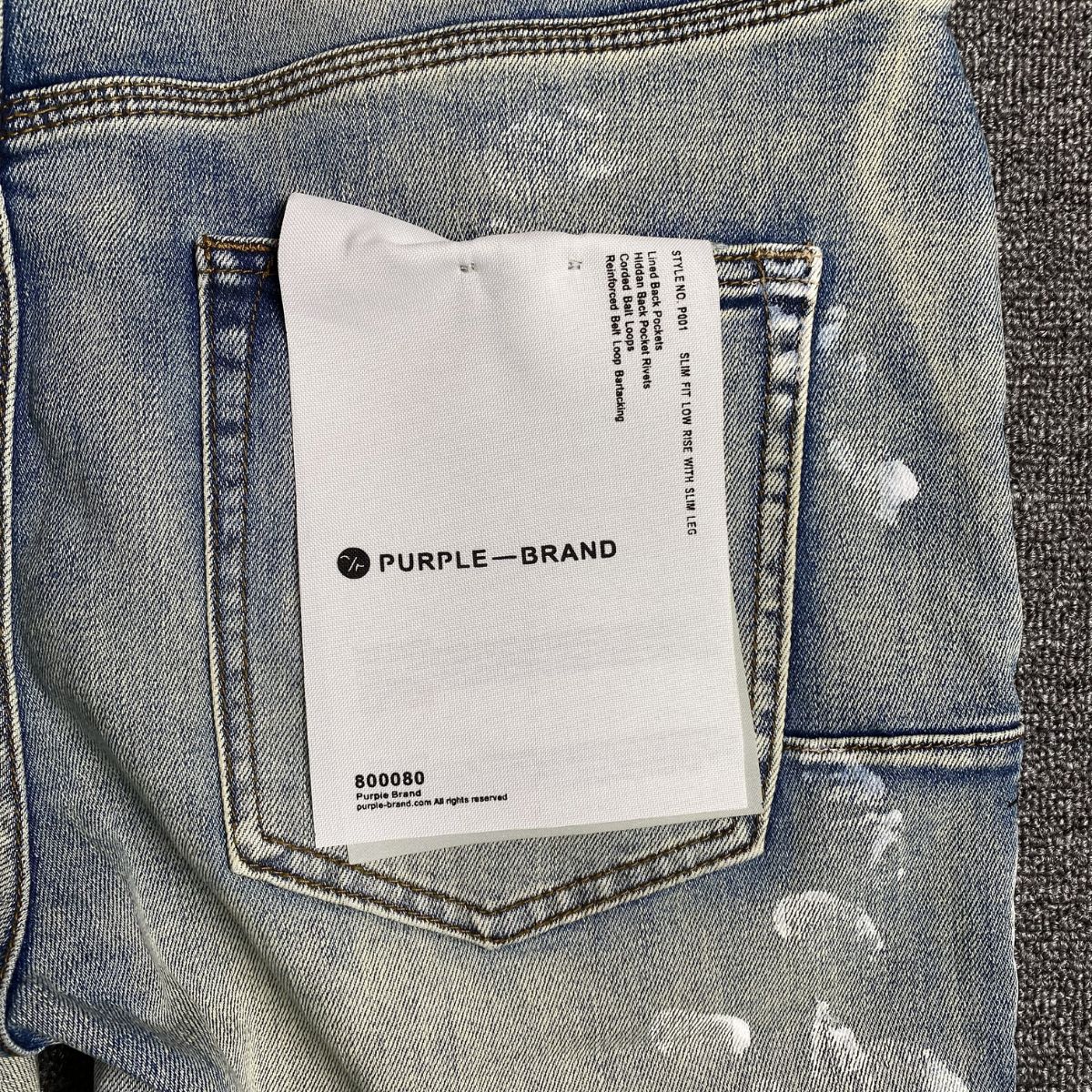 Purple Brand Jeans Navy Blue with Paint Splatters