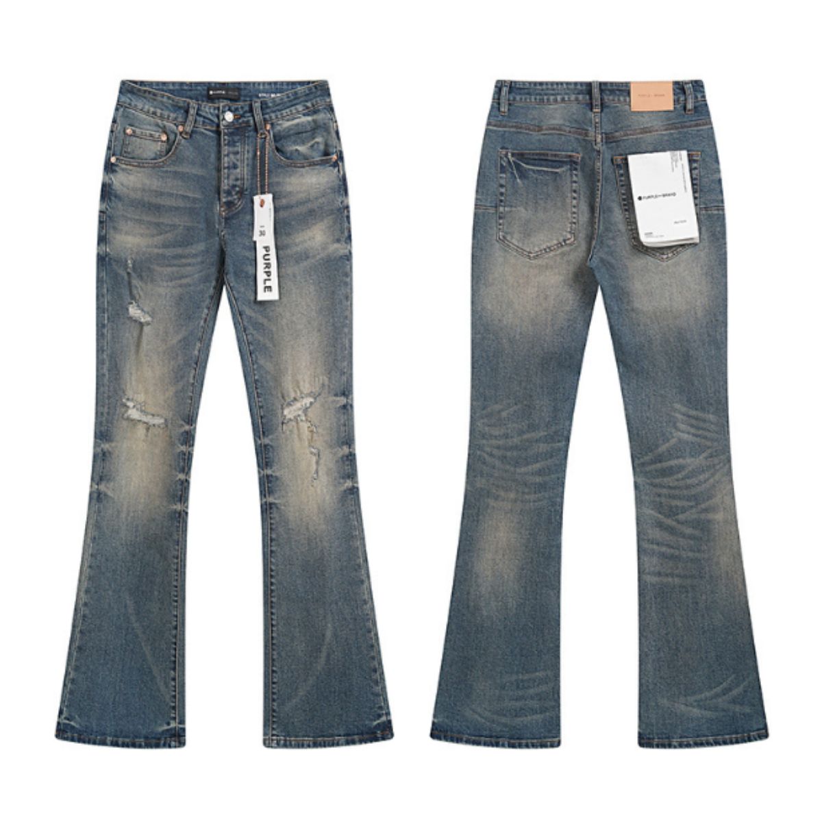 Purple Brand Jeans Flare Washed Blue