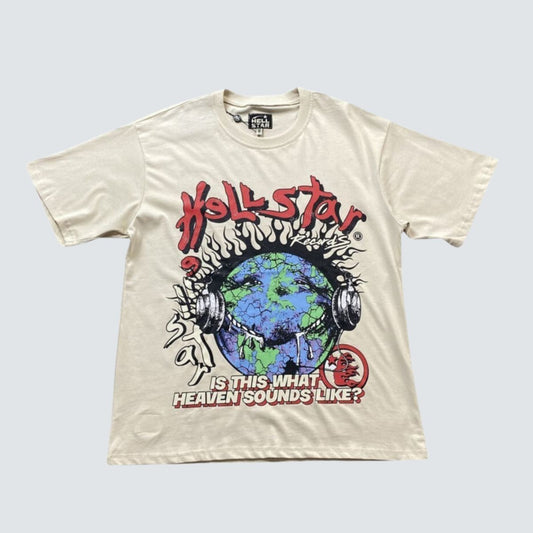 Camiseta Hellstar Heaven On Earth Cream