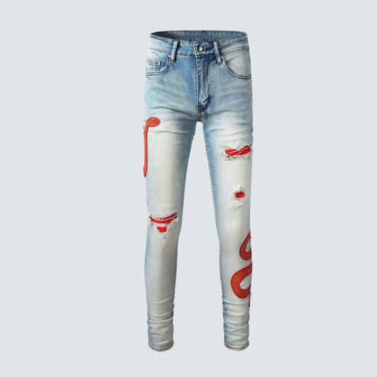 Amiri Jeans Snake Red