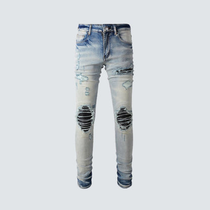 Slim Fit Jeans Blue And Black