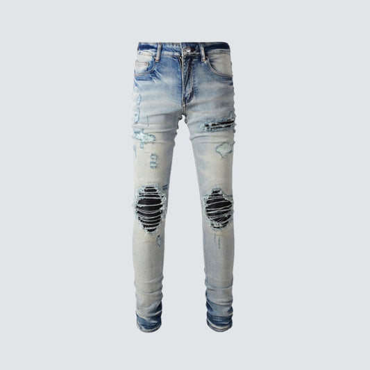 Slim Fit Jeans Blue And Black