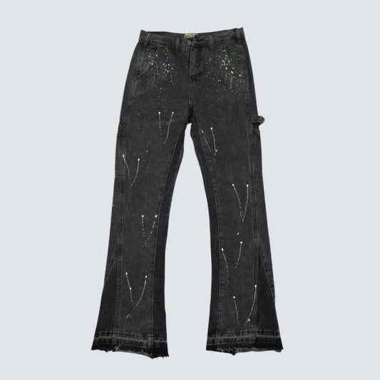 Gallery Dept Jeans Flare Black Paint Splash