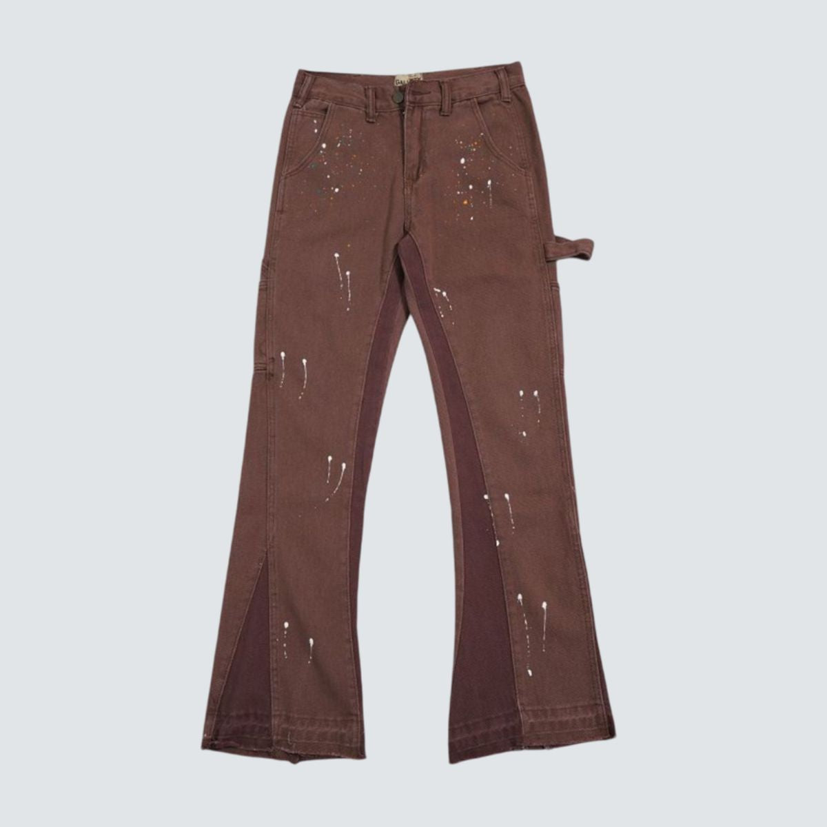 Gallery Dept Jeans Flare Brown Paint Splash