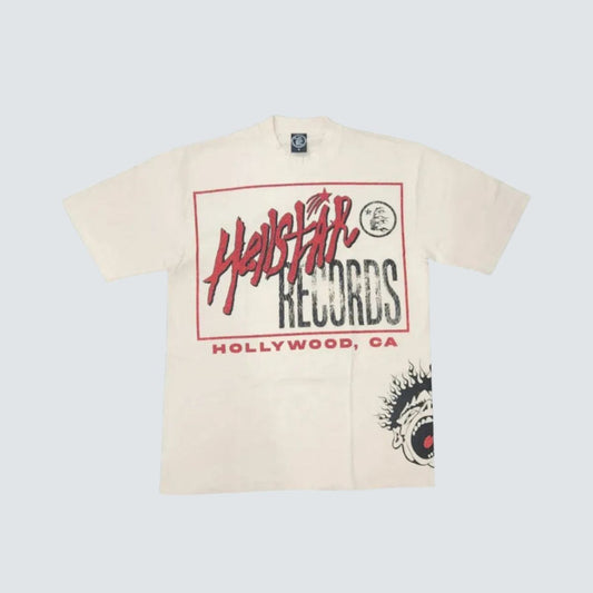 Camiseta Hellstar Records Hollywood CA Cream