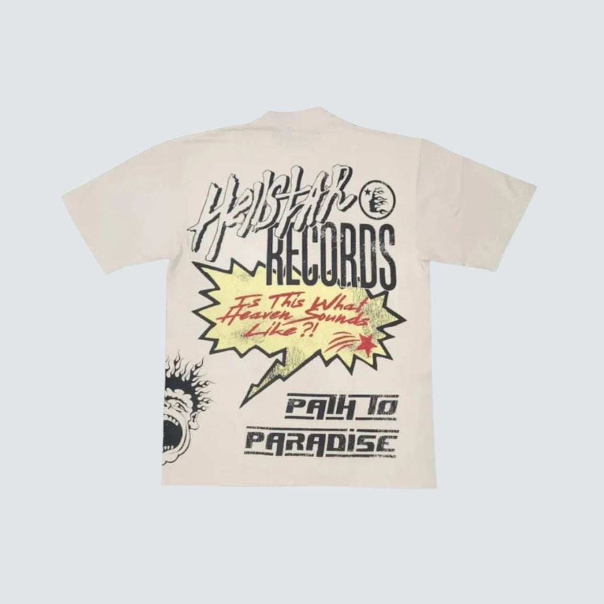 Camiseta Hellstar Records Hollywood CA Cream