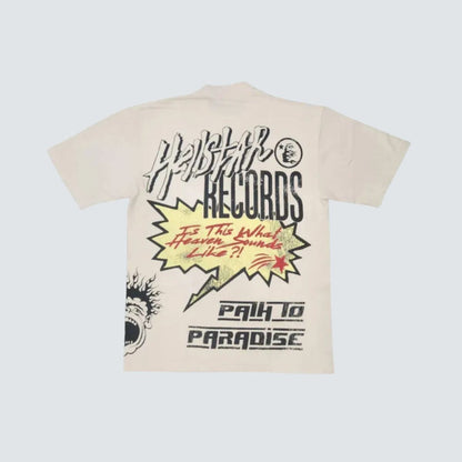 Camiseta Hellstar Records Hollywood CA Cream