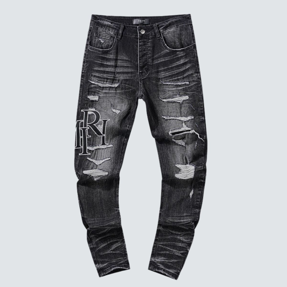 Amiri Jeans Black Washed With Gray