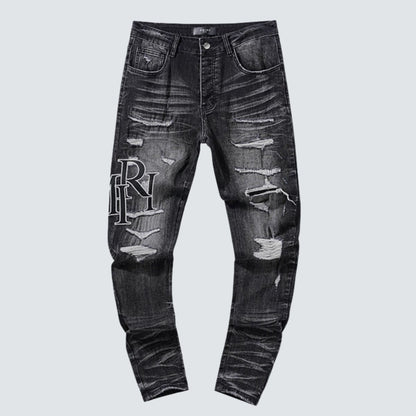 Amiri Jeans Black Washed With Gray