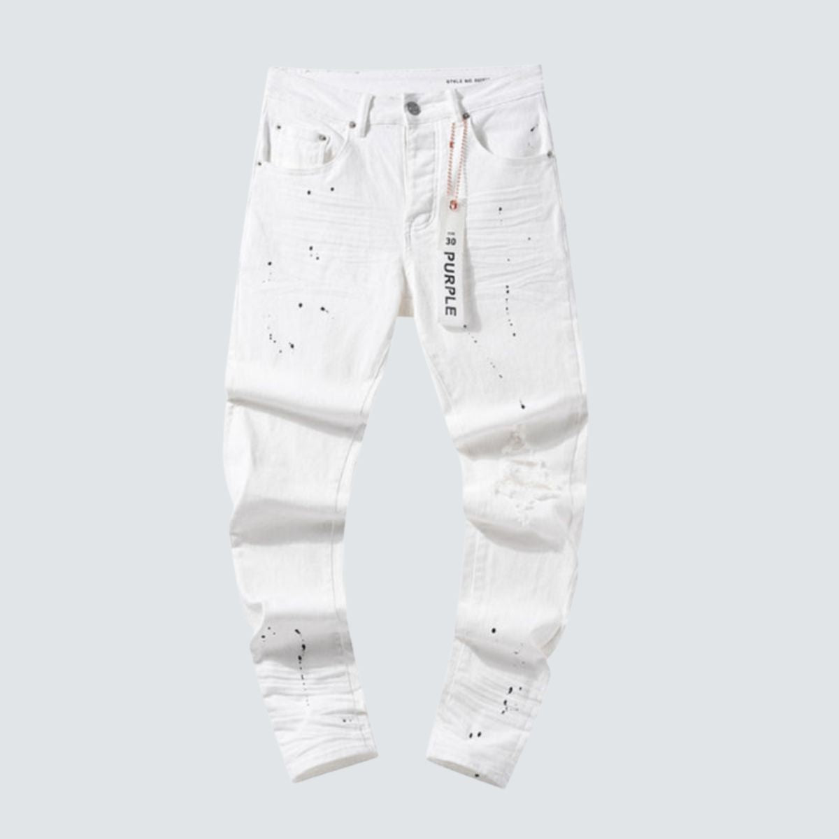 Purple Brand Jeans White Splash Black