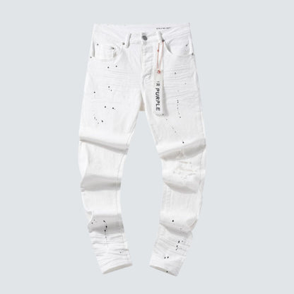 Purple Brand Jeans White Splash Black