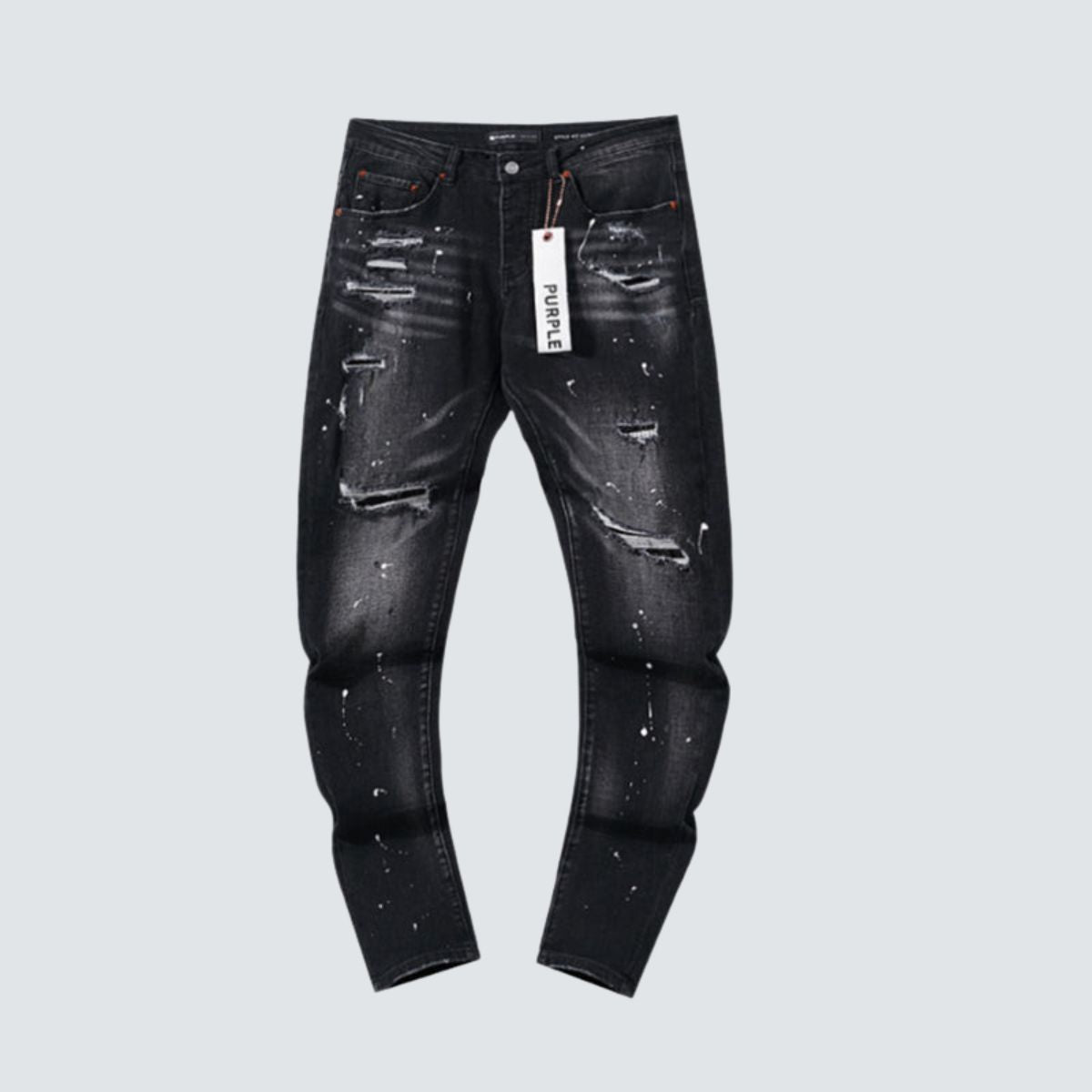 Purple Brand Jeans Paint Splashes