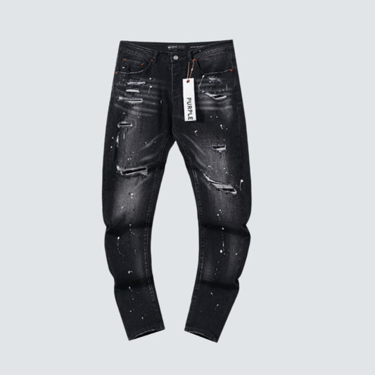 Purple Brand Jeans Paint Splashes