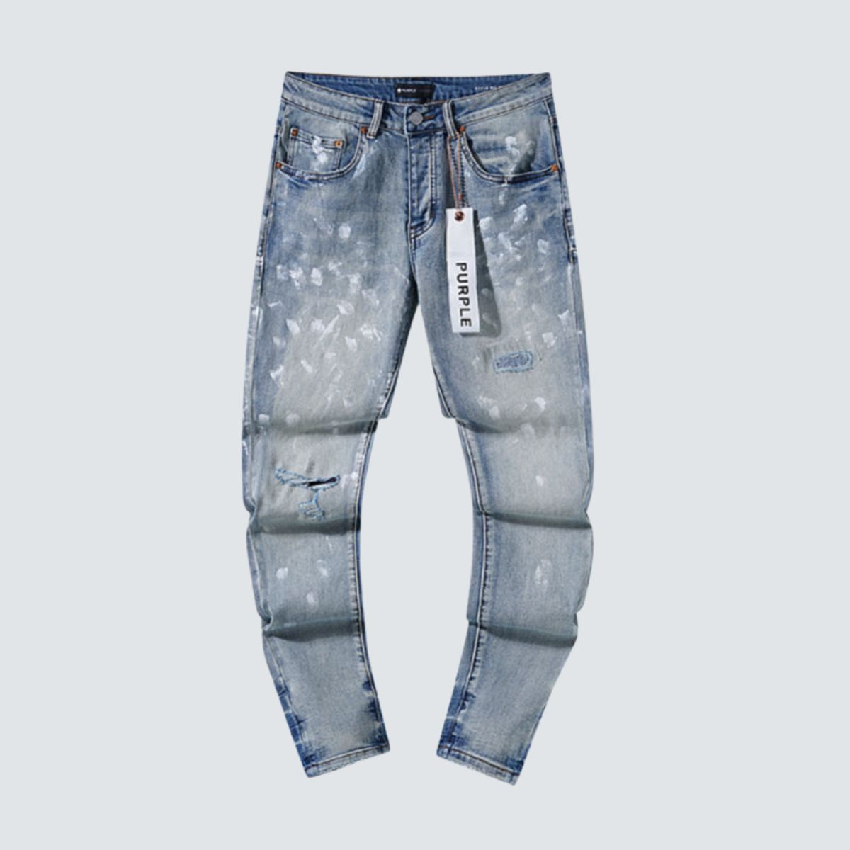 Purple Brand Jeans Navy Blue with Paint Splatters