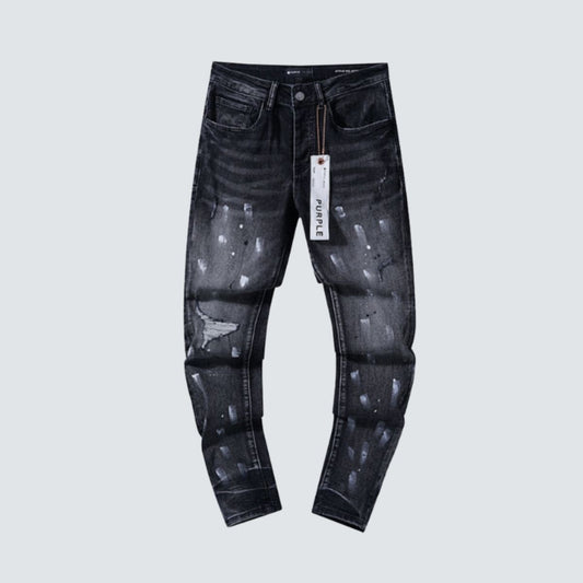 Purple Brand Jeans Black With Paint Splatters