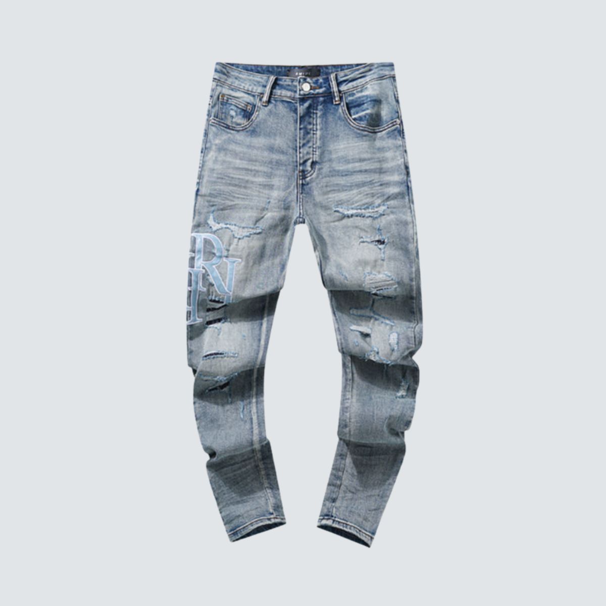 Amiri Jeans Light Blue Torn
