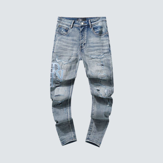 Amiri Jeans Light Blue Torn
