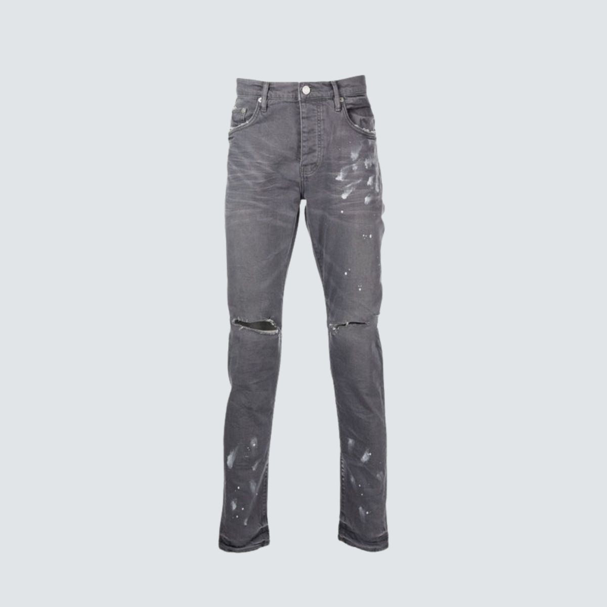 Purple Brand Jeans Grey And Paint Splatters