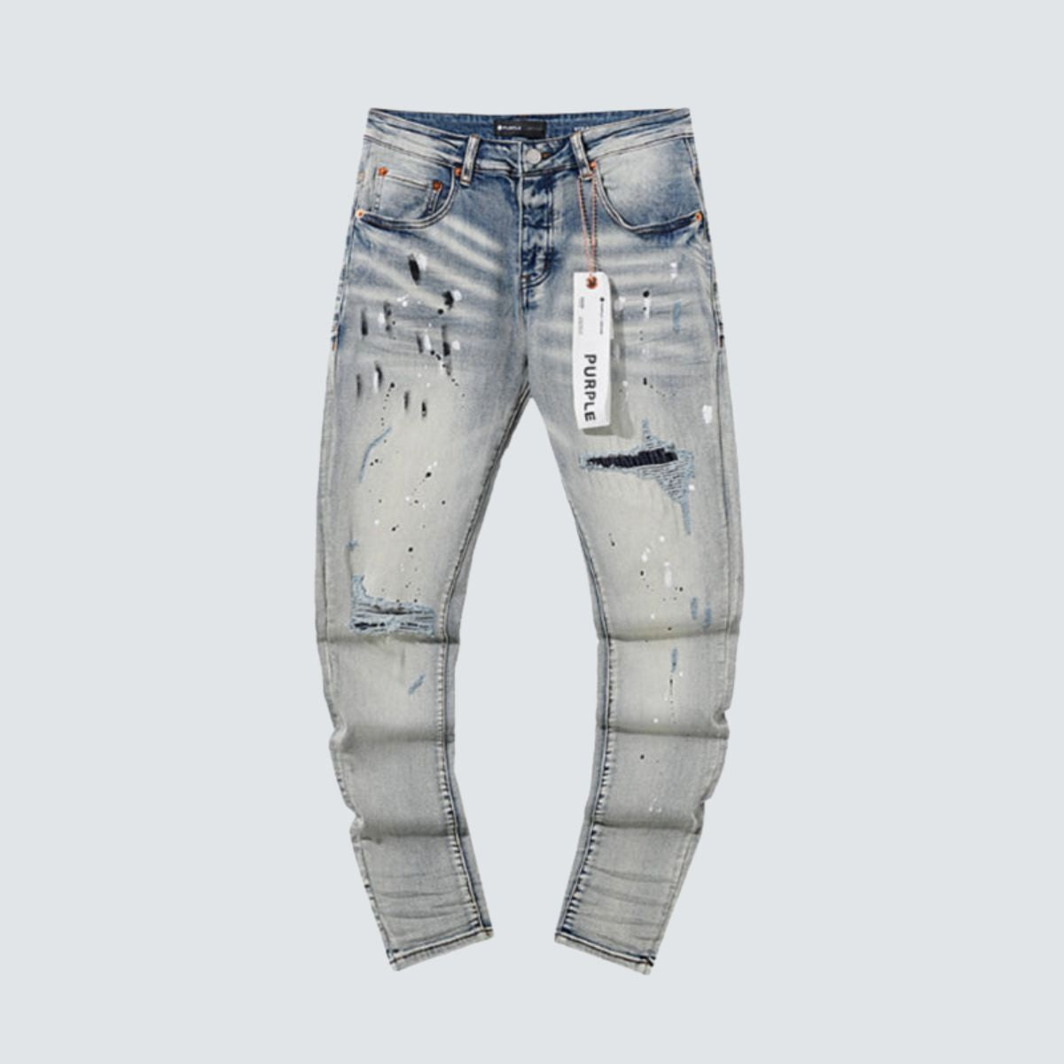 Purple Brand Jeans Blue Black Splashes