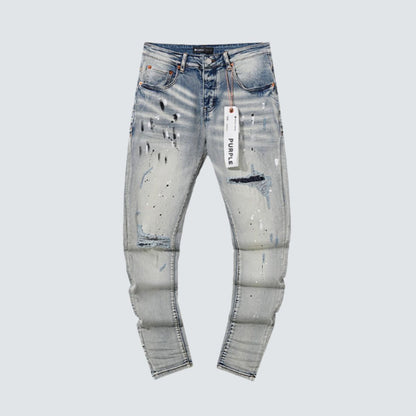 Purple Brand Jeans Blue Black Splashes