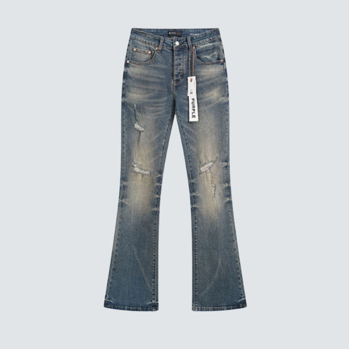 Purple Brand Jeans Flare Washed Blue