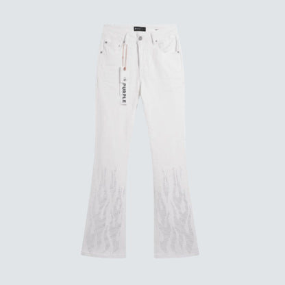 Purple Brand Jeans Flare White Fire