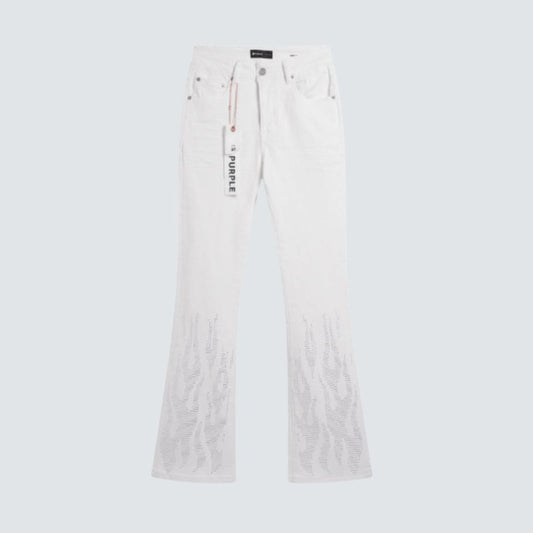 Purple Brand Jeans Flare White Fire