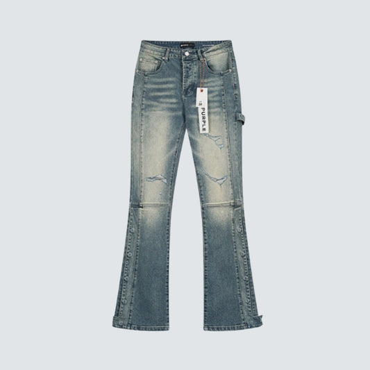 Purple Brand Jeans Flare Washed Blue