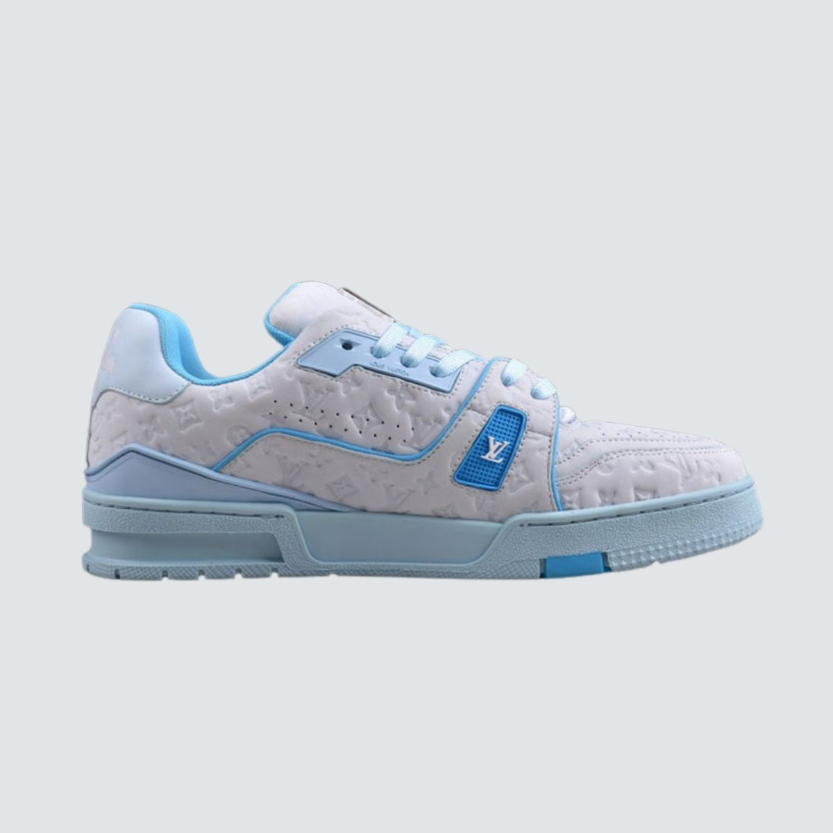 Louis Vuitton Trainer Monogram White Baby Blue