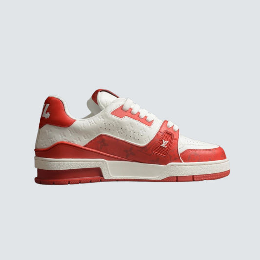 Louis Vuitton Trainer Monogram White And Red