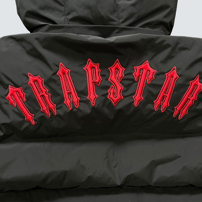 Jaqueta Puffer Trapstar Irongate Black And Red