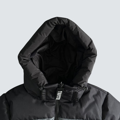 Jaqueta Puffer Trapstar Decoded Grey And Black