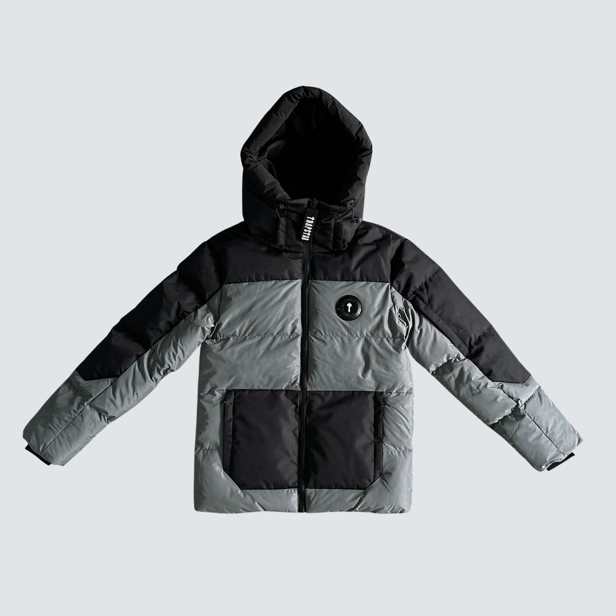 Jaqueta Puffer Trapstar Decoded Grey And Black