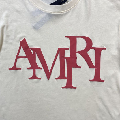 Camiseta Amiri Relief White And Red
