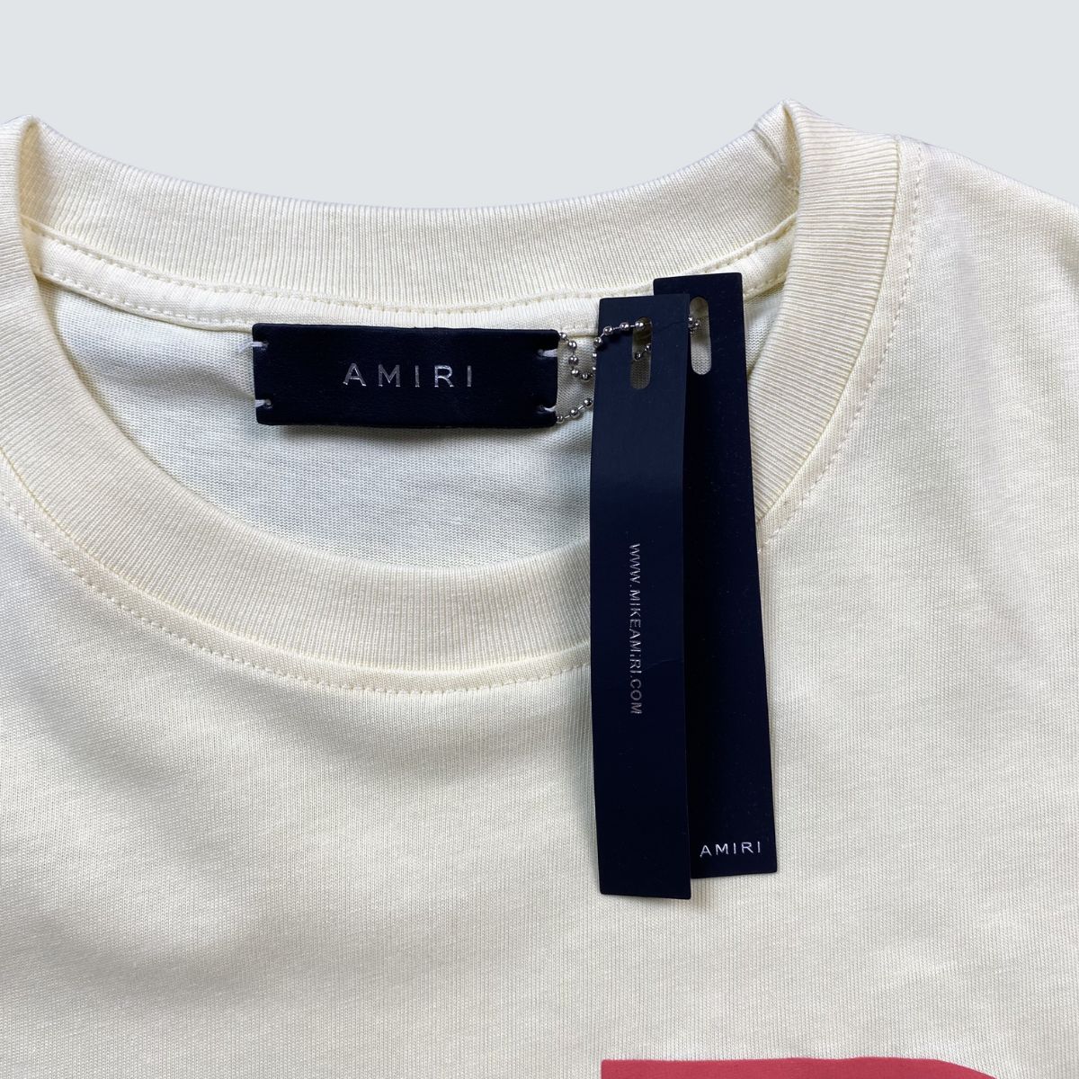 Camiseta Amiri Relief White And Red