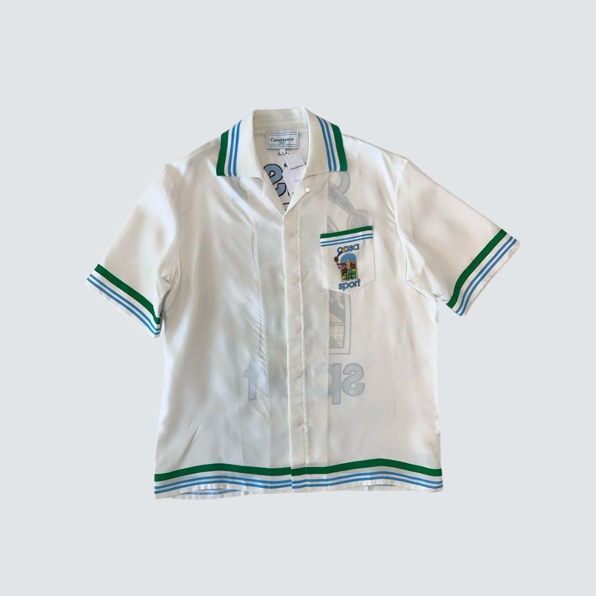 Conjunto Casa Blanca White And Green Blue