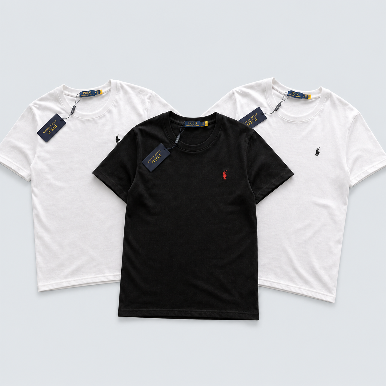 Kit 3 Camisetas Slim Polo Ralph Lauren