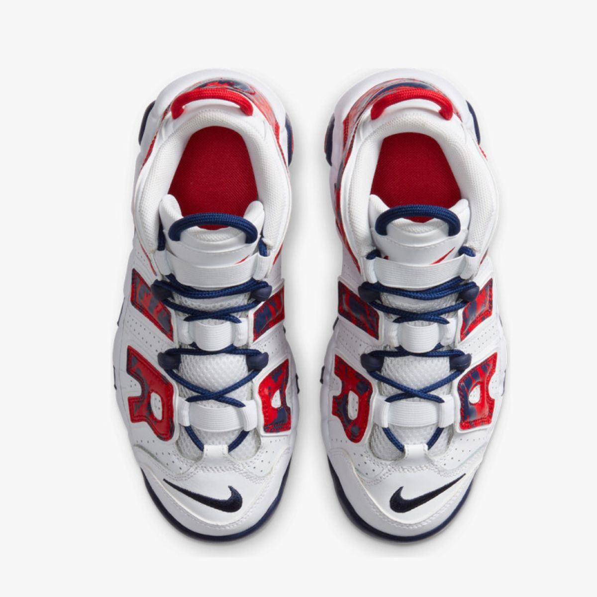 Air More Uptempo Red And White