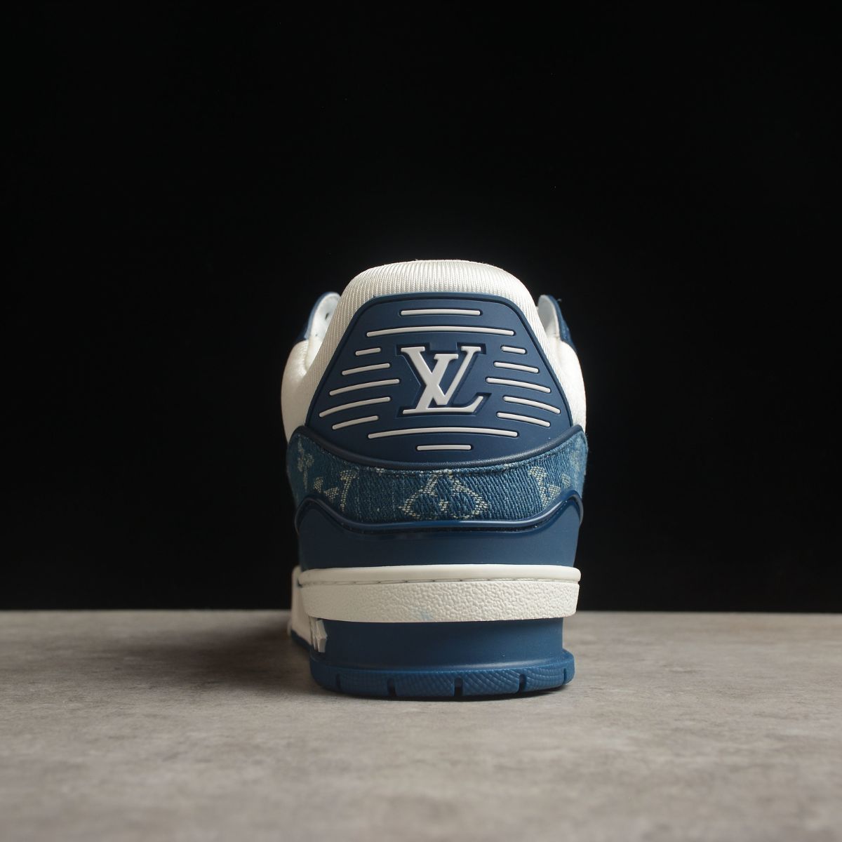 Louis Vuitton Trainer Monogram Denim White Blue