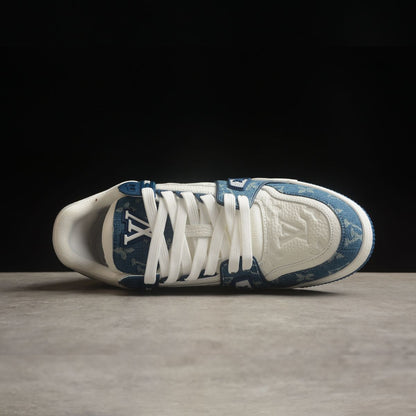Louis Vuitton Trainer Monogram Denim White Blue