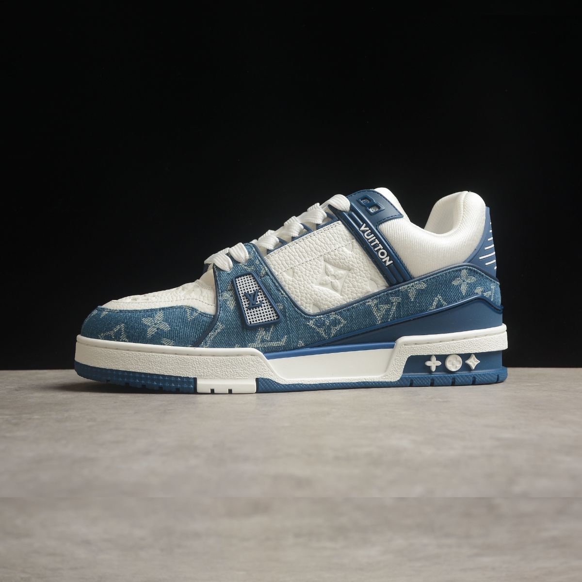 Louis Vuitton Trainer Monogram Denim White Blue