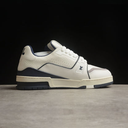 Louis Vuitton Trainer Monogram White And Dark Blue