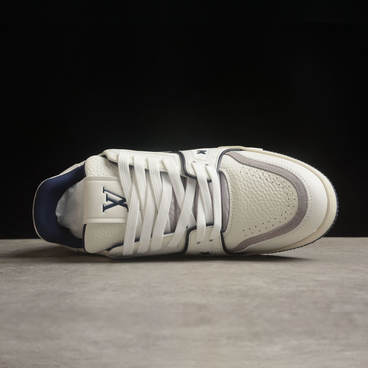 Louis Vuitton Trainer Monogram White And Dark Blue